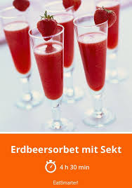 Erdbeersorbet Mit Sekt Rezept Erdbeersorbet Sorbet Erdbeeren