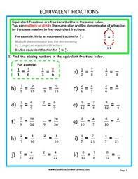 1 grade 5 fraction equivalency 5.n.7 demonstrate an understanding of fractions by using concrete and pictorial representations to create sets of equivalent fractions compare fractions with like and unlike denominators 1. Fractions Find Missing Number In Equivalent Fractions Grades 5 6 5th 6th Grade