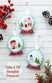 / only 1638 pieces in stock! Fabric And Felt Snowglobe Ornaments