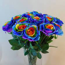 Maybe you would like to learn more about one of these? Artificial Rainbow Roses Silk Flowers