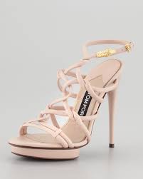Tom Ford Platform Sandal With Snake Head Buckle In Light Pink Pink Lyst
