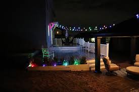Change A Classic White Glow To A Colorful Light Display With The Touch Of A Button Cafe Lights Dream Backyard Color Changing Lights