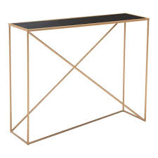 Modern Sixty Console Table Black Gold Black Console Table Modern Console Tables Steel Console Table