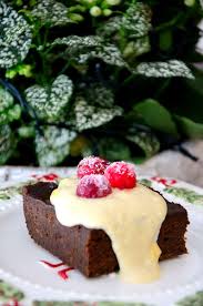 Christmas Brownies With Brandy Custard Sauce Recipe Hard Sauce Custard Sauce Christmas Brownies