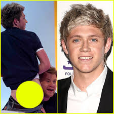 Niall james horan (born september 13, 1993) is a member of one direction along with harry styles, liam payne, and louis tomlinson. Niall Horan Bares Butt With James Corden Tattoo Photo James Corden Niall Horan Just Jared
