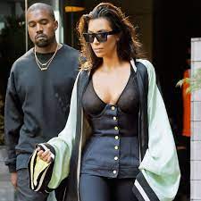 Kim Kardashian Frees the Nipple in NYC - Kim Kardashian Nipples in  See-Through Top in New York City