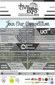Download civil engineering powerpoint presentations in a formal style, packed with charts smartart graphics for professional 4:3. Lomba Poster Dan Fotografi Civil Expo Unj 2016 Hima Prodi Teknik Sipil Universitas Negeri Jakarta