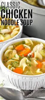 I prefer egg noodles for chicken noodle soup, but i have also made this with spaghetti, linguine, etc. A Bowl Of Classic Chicken Noodle Soup Is The Best On A Cold Day Make This Soup From Scratc Chicken Soup Recipes Homemade Chicken Soup Chicken Noodle Soup Easy