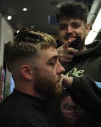 T E X T U R E ————————— Thick, textured scissor banger. @akitoscissors  Kasai scissors doing the dirty work. ————————— @akitoscissors —————————  #barber #barbershop #barberlife #haircut #barbershopconnect #fade #hair  #barbers #hairstyle #barberlove #