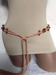 Beige Vintage Macrame Belt With Wooden Beads Vintage Fringed Macrame Belt Boho Hippie Womens Belt Cinto De Croche Bijuterias Croche