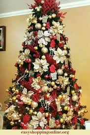 Lovely Poinsettia Christmas Tree Inspiration Floral Christmas Tree Christmas Tree Wallpaper Gold Christmas Tree