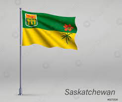 Animierte flaggen der welt gratis. Flagge Von Saskatchewan Schwenkend Provinz Kanada Auf Fahnenmast Vorlage F Stock Vektorgrafi Crushpixel