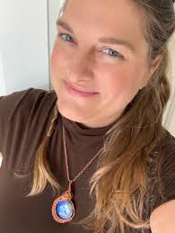 Intricate Copper Wire Wrapped Labradorite Pendant