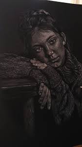 Drawing @Devon Rodriguez an artist that really inspired me into portra...