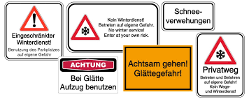 Vorsicht an der bahnsteigkante/bei der abfahrt des zuges! Individuelle Winterschilder Fur Ihr Betriebsgelande Einfach Gestalten