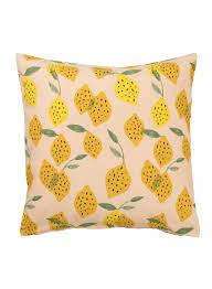 kussenhoes 50 x 50 citroen 7391004 hema kussenhoezen slaapkamer decor texturen