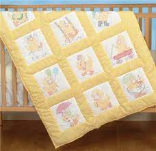 Maybe you would like to learn more about one of these? Baby Ducks Nursery Quilt Blocks Stamped Cross Stitch