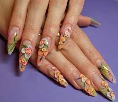 I have thin, brittle nails and have a hard time growing. 3d Acrylic Flowers Nail Art