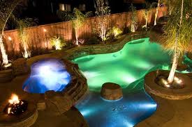 16 Splashing Outdoor Pool Designs For Wonderful Recreation Moments Home Design Lover Swimming Pool Lights Dream Backyard Pool Designs