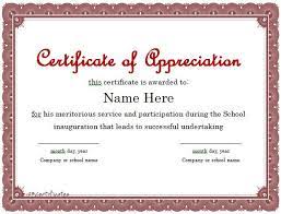 Certificate Of Appreciation 01 Certificate Of Participation Template Certificate Of Recognition Template Sample Certificate Of Recognition