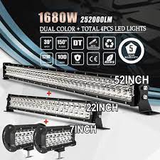53inch 4000w led light bar combo 20 4 cube pods offroad suv for ford 52 20 ebay led lights bar lighting jeep