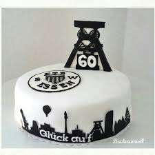 Torte Ruhrpott Schwarz Weiss Motivtorten Backen Blechkuchen
