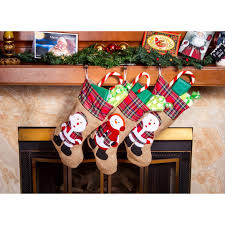 Maybe you would like to learn more about one of these? Rustic Christmas Stockings 19 Inch Santa Claus Burlap Xmas Stockings 3 Pack Overstock 13312042