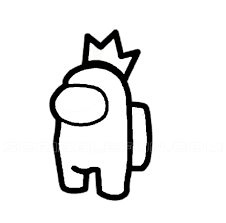 Among Us Character Wearing A Crown In 2021 Cute Coloring Pages Cute Easy Drawings Cute Little Drawings