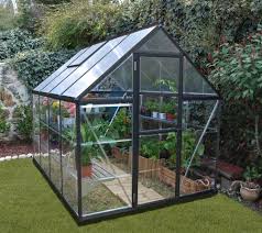 Palram Aluminium Gewachshaus Set Hybrid 6x8 Grau 185x250 Cm Mygardenhome Gewachshaus Polycarbonat Gewachshaus Foliengewachshaus