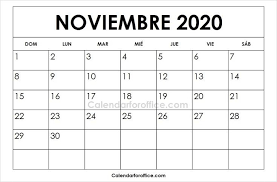 November 2020 Calendar Spanish Imprimir Mensual Calendario 2020 Calendar For Office Calendar 2021 Calendar 2019 Calendar