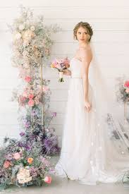 Photo by heather hawkins, floral design by bows and arrows with moss floral via hey wedding lady. This Spring Garden Wedding Editorial Is An Ethereal Dream
