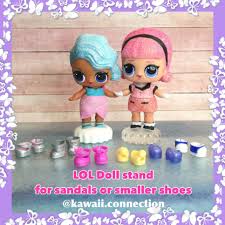Smaller Shoes Set Of 5 Pcs Custom Lol Surprise Doll Stand For Birthday Cake Topper Or Collection Organizer Doll Stands Lol Dolls Birthday Cake Toppers