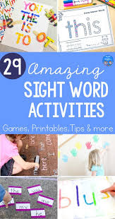 29 Amazing Sight Word Activities For Home Learning Sight Word Activities Sight Words Kindergarten Learning Sight Words Preschool