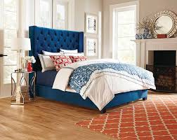 Discount bedroom sets from american freight include headboards, dressers, chests, nightstands, and mirrors. American Freight 94291 Westerly Deep Blue Queen Bed American Freight Sears Outlet