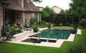 What you need are lots of gazebos, those seats with the trellis behind as well. Contemporary Pool Compliments English Garden Style Traditional Landscape Dallas By Verdant Grounds Houzz