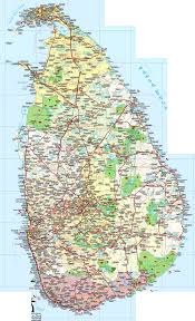 Large Detailed Road And Tourist Map Of Sri Lanka Sri Lanka