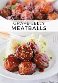 Crock pot apple jelly meatballsshaken together. Crock Pot Grape Jelly Meatballs 3 Ingredients Somewhat Simple