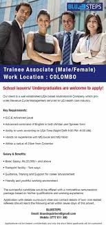 Trainee Associate Male Female At Bluesteps Careerfirst School Leavers Jobs For School Leavers Internship Program