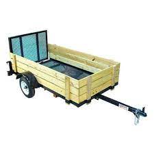 No damage on deck ,. Teske 4 X 8 Utility Trailer With Wood Sides U4812febwfb1 Blain S Farm Fleet