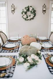 Black White Gingham Fall Thanksgiving Tablescape Fall Thanksgiving Decor Thanksgiving Table Decorations Buffalo Plaid Table Decor