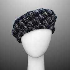 New Monica Tweed Plaid Boucle French Beret Fabric Hat Custom Etsy Hat Hairstyles French Beret Hats