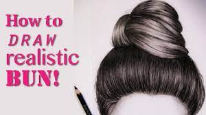 How To Draw Realistic Hair Bun Prachi Gajjar How To Draw Hair Bun Hairstyles Realistic Hair Drawing
