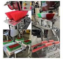 Automatic Broom Brush Making Machine 5 Axis 2 Drilling and 1 Tufting  Natural Bristle Brush Making Machine for Kinds of Brush