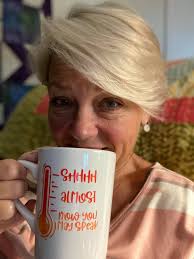 Ghost mug this morning, because it is scary how many zoom meetings I have  today 😂👻