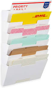 Amazon Com Wallniture Lisbon 6 Tier Wall Mount Metal Vertical Letter Size File Holder Multi Purpose Organi Wall File Holder File Holder Wall File Organizer