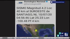 El sismo tomó por sorpresa a los manifestantes en la plaza italia que piden la renuncia del ¡recepción exitosa! Se Registra Sismo De Magnitud 4 2 Al Suroeste De Santiago Nuevo Leon Youtube