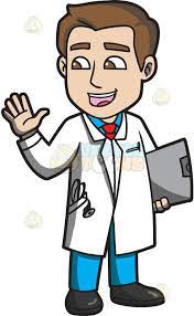 In a mask and light blue medical uniform. Images Of Cartoon Medical Doctor Clipart