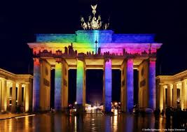 Berlin S Brandenburg Gate Lit Up For Pride Festival Lights Light Architecture Festival