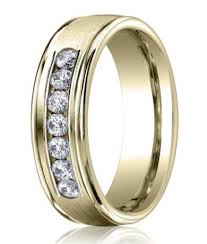 6mm Men S Diamond Wedding Ring In 14k Yellow Gold Mens Wedding Rings Platinum Men S Wedding Ring Mens Wedding Rings