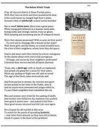 Salem Witch Trials 23 Poem Worksheets And Puzzle In 2020 Salem Witch Trials Witch Trials Salem Witch